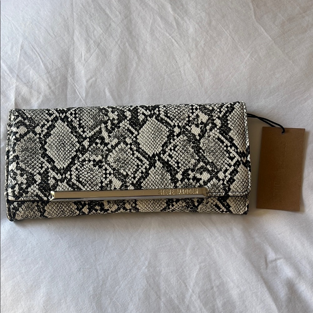 Steve Madden Monochrome Snake Print Wallet